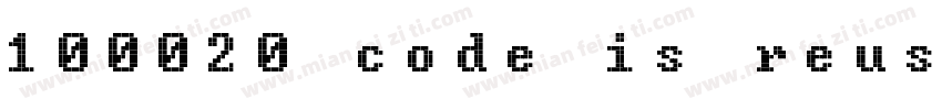 100020 code is reuse字体转换